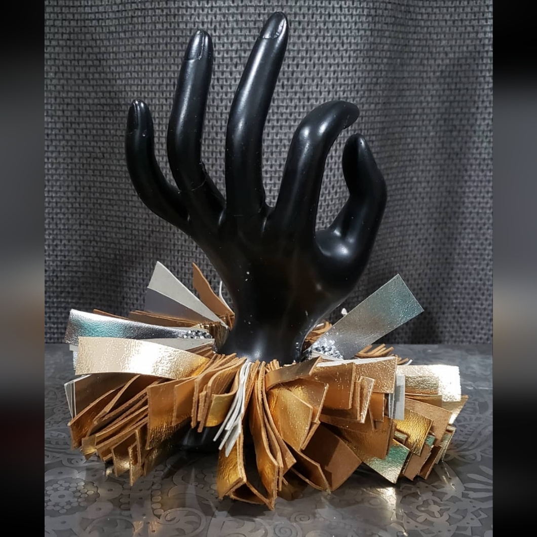Gold And Silver Fringe Bracelet